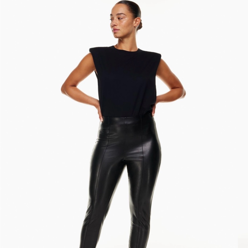 Brand new Aritzia Black Vegan Leather Leggings - Size Small